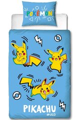 Vaikiškas patalynės komplektas Pokemon Pikachu, 140x200 cm, 2 dalių цена и информация | Детское постельное бельё | pigu.lt