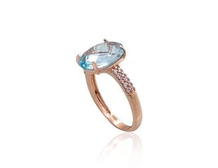 Auksinis žiedas Diamond Sky "Royal Topaz VIII" iš raudono, 585 prabos aukso kaina ir informacija | Žiedai | pigu.lt