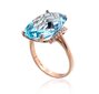 Auksinis žiedas Diamond Sky "Royal Topaz VI" iš raudono, 585 prabos aukso kaina ir informacija | Žiedai | pigu.lt