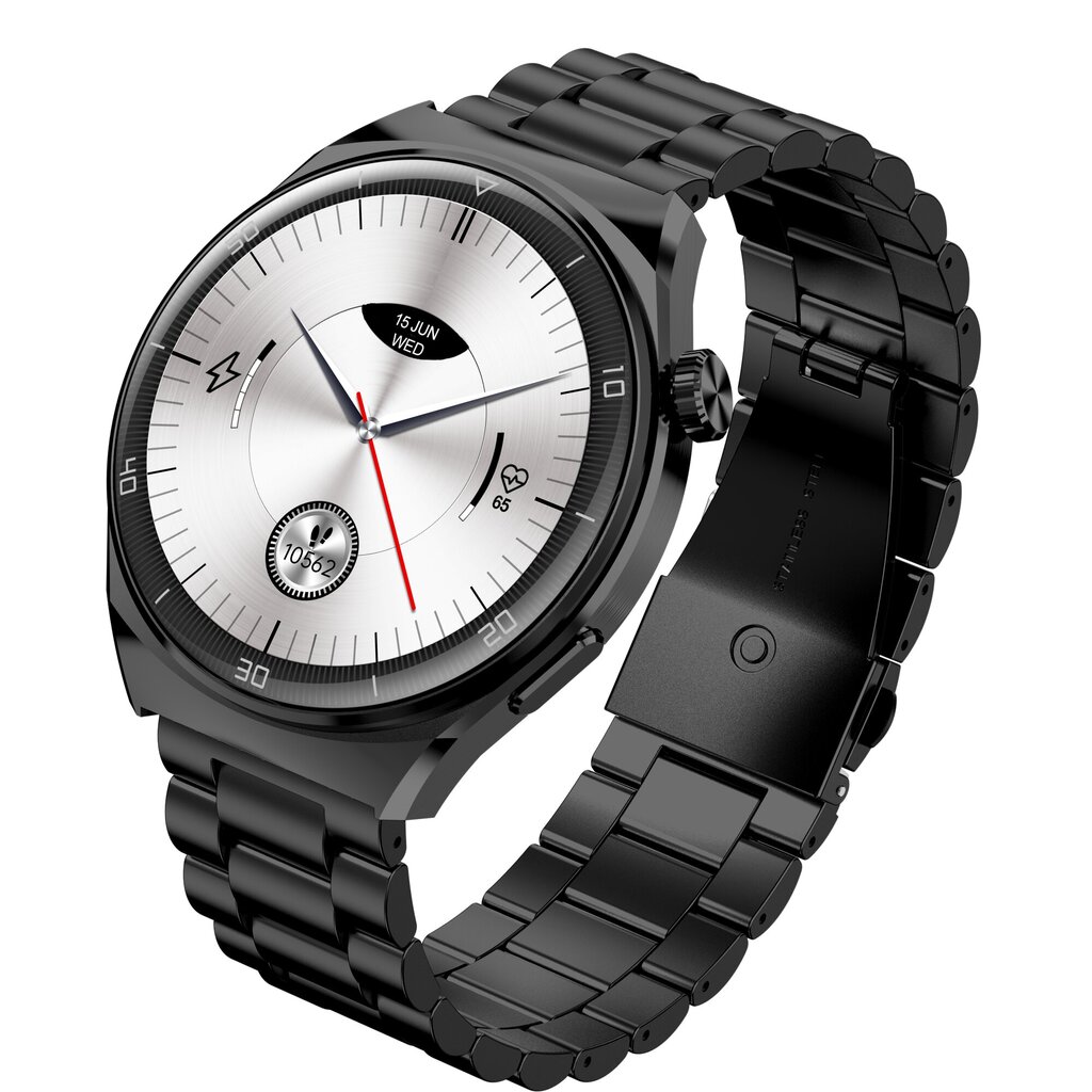 Garett V12 Black Steel kaina ir informacija | Išmanieji laikrodžiai (smartwatch) | pigu.lt