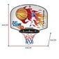 Pakabinamas krepšinio lankas su kamuoliu, Woopie kaina ir informacija | Lauko žaidimai | pigu.lt