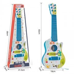 Детская акустическая гитара, 57 см, Woopie, голубая цена и информация | Развивающие игрушки | pigu.lt