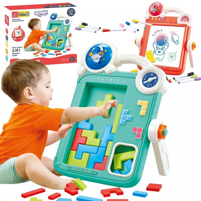 Piešimo lenta ir Tetris žaidimas Woopie kaina ir informacija | Lavinamieji žaislai | pigu.lt