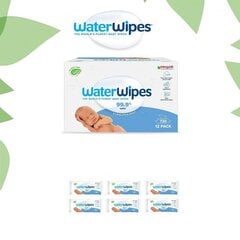 Drėgnos servetėlės Waterwipes Biodegradable, 6 x 60 vnt. kaina ir informacija | Drėgnos servetėlės, paklotai | pigu.lt