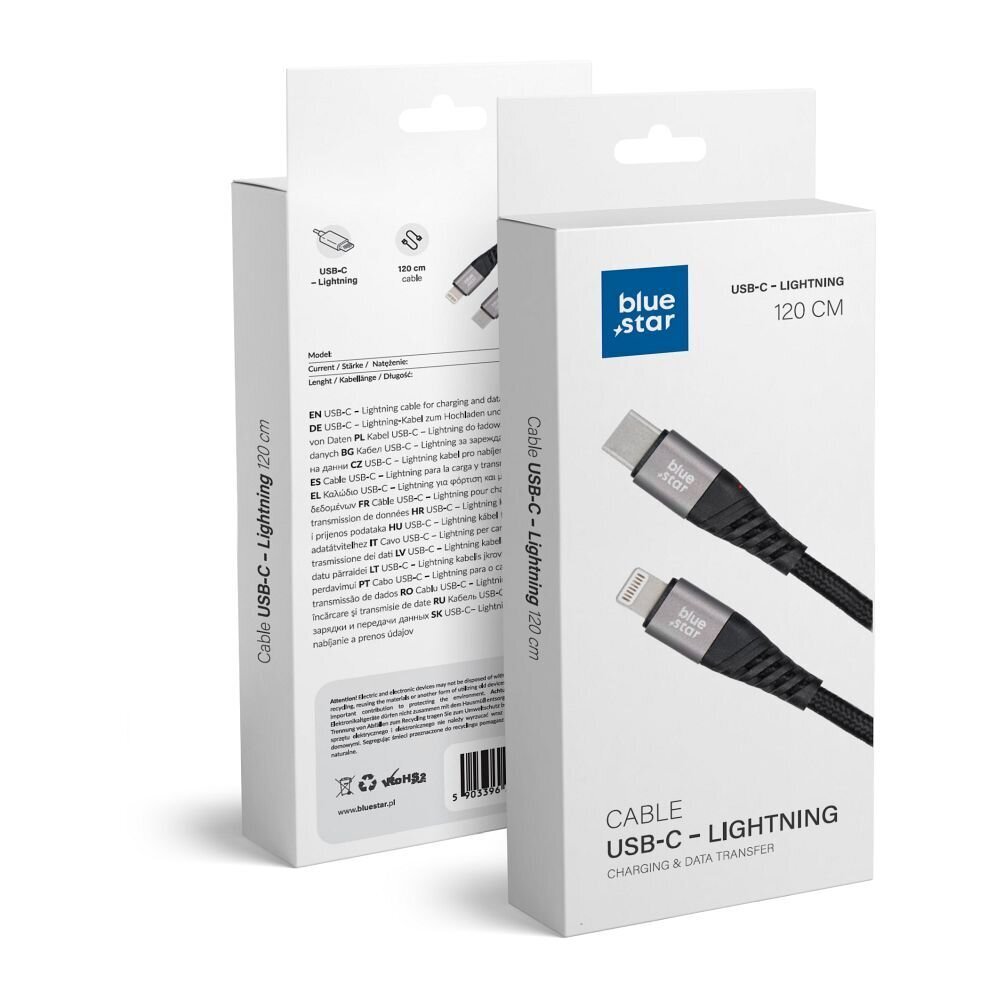 Blue Star USB C - Lightning цена и информация | Laidai telefonams | pigu.lt