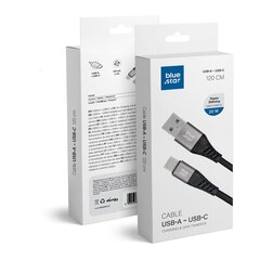 Blue Star, USB-A/USB-C, 1.2 m kaina ir informacija | Kabeliai ir laidai | pigu.lt