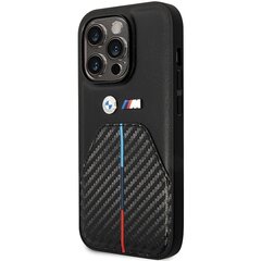 BMW BMHCP14L22NSTB iPhone 14 Pro 6.1" czarny|black Stamped Tricolor Stripe цена и информация | Чехлы для телефонов | pigu.lt