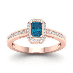 Золотое кольцо с бриллиантами и топазом цена и информация | Кольца | pigu.lt
