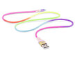 Real-El, MFI USB A – Lighting Cable Rainbow - žaibo vaivorykštė цена и информация | Adapteriai, USB šakotuvai | pigu.lt