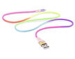 Real-El, MFI USB A – Lighting Cable Rainbow - žaibo vaivorykštė kaina ir informacija | Adapteriai, USB šakotuvai | pigu.lt