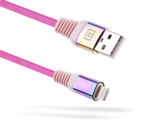 Real-El, MFI USB A – Lighting Cable Rainbow - žaibo vaivorykštė kaina ir informacija | Adapteriai, USB šakotuvai | pigu.lt