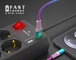 Real-El, MFI USB A – Lighting Cable Rainbow - žaibo vaivorykštė цена и информация | Adapteriai, USB šakotuvai | pigu.lt