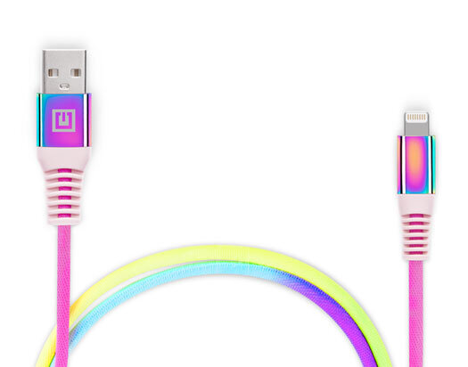 Real-El, MFI USB A – Lighting Cable Rainbow - žaibo vaivorykštė цена и информация | Adapteriai, USB šakotuvai | pigu.lt