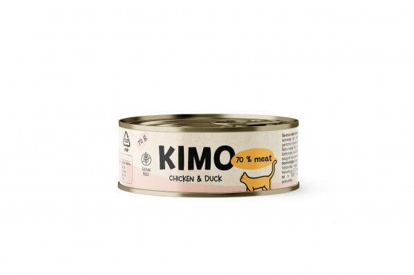Kimo katėms su vištiena ir antiena, 70gx24 vnt. kaina ir informacija | Konservai katėms | pigu.lt