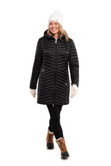 Luhta moteriškas žieminis paltas HIETOIS, juodas kaina ir informacija | Striukės moterims | pigu.lt