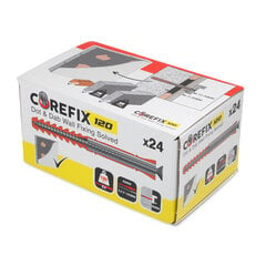 Tvirtinimo detalės Corefix 120 Dot & Dab Wall Fixing 24 vnt. kaina ir informacija | Tvirtinimo detalės | pigu.lt