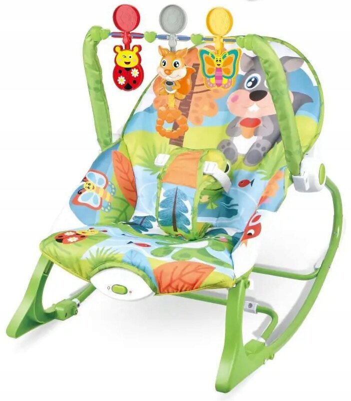 Sūpuoklė - kėdutė kūdikiui, green kaina ir informacija | Gultukai ir sūpynės | pigu.lt
