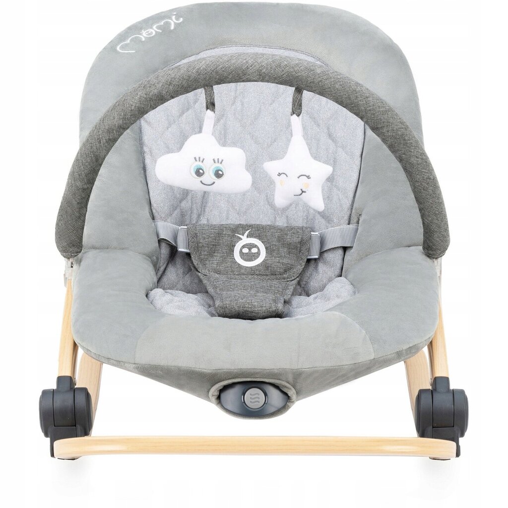 Sūpuoklė - kėdutė kūdikiui Momi Lumiwood, grey kaina ir informacija | Gultukai ir sūpynės | pigu.lt