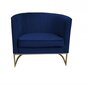 Fotelis Glamour Decorates, mėlynas kaina ir informacija | Svetainės foteliai | pigu.lt