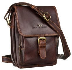 Мужская сумка из натуральной кожи Peterson, коричневая цена и информация | Мужские сумки | pigu.lt
