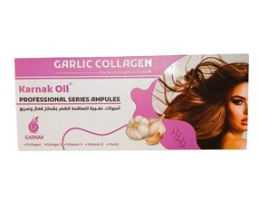 Jūrinio kolageno serumas plaukams su česnako ekstraktu Garlic Collagen, 5x20 ml kaina ir informacija | Priemonės plaukų stiprinimui | pigu.lt