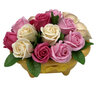 Muilo rožių puokštė keramikinėje vonelėje Vonios Rojus kaina ir informacija | Muilai | pigu.lt