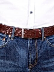 Ремень мужской кожаный Rovicky, коричневый цена и информация | Мужские ремни | pigu.lt
