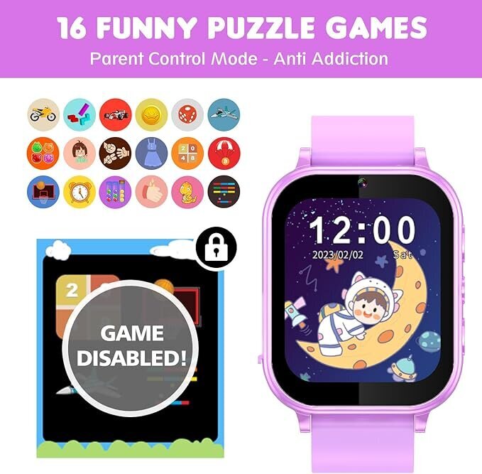 Happyjoe Qamano Purple kaina ir informacija | Išmanieji laikrodžiai (smartwatch) | pigu.lt