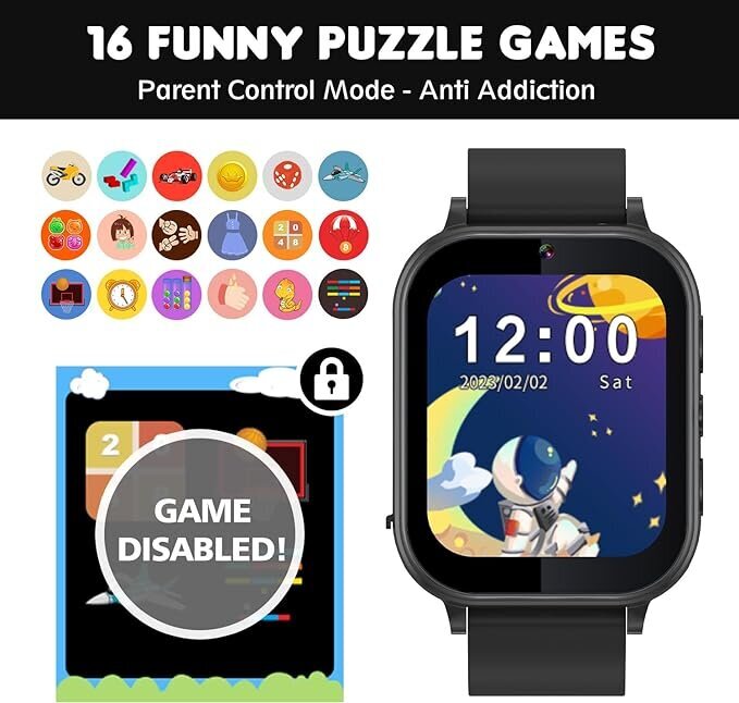 Happyjoe Qamano Black kaina ir informacija | Išmanieji laikrodžiai (smartwatch) | pigu.lt