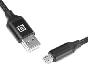 Real-El, Aukščiausios kokybės USB A – mikro USB audinys kaina ir informacija | Adapteriai, USB šakotuvai | pigu.lt