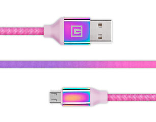 Premium USB A - Micro USB Rainbow - Real-El kaina ir informacija | Adapteriai, USB šakotuvai | pigu.lt