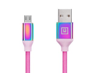 Premium USB A - Micro USB Rainbow - Real-El цена и информация | Адаптеры, USB-разветвители | pigu.lt
