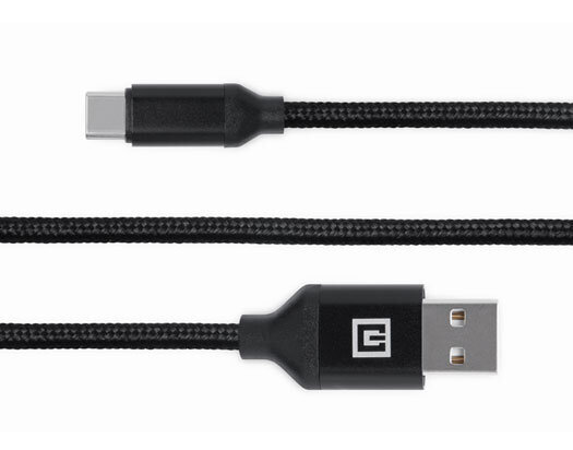 Real-El, Aukščiausios kokybės USB A – C tipo audinys kaina ir informacija | Adapteriai, USB šakotuvai | pigu.lt