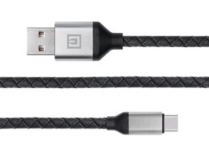 Real-El, Premium USB A - Type C Leather Oda, 1m цена и информация | Адаптеры, USB-разветвители | pigu.lt