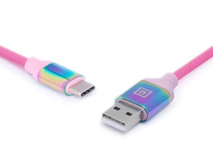 Real-El, Premium USB A - Type C Rainbow, 1m цена и информация | Адаптеры, USB-разветвители | pigu.lt