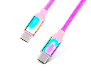 Real-El Premium USB Type C - Type C Rainbow, m1 цена и информация | Адаптеры, USB-разветвители | pigu.lt