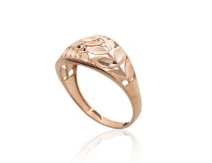 Золотое кольцо "Цезарь" из красного золота 585 пробы DS01G469 цена и информация | Кольца | pigu.lt
