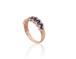 Золотое кольцо с бриллиантами "Золотой Узор XVI" из красного золота 585 пробы DS01G628 цена и информация | Кольца | pigu.lt