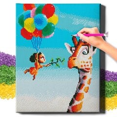 Deimantinė mozaika 5D Diamond Painting Oh Art! Žirafa ir mergaitė, 20x30 cm kaina ir informacija | Deimantinės mozaikos | pigu.lt