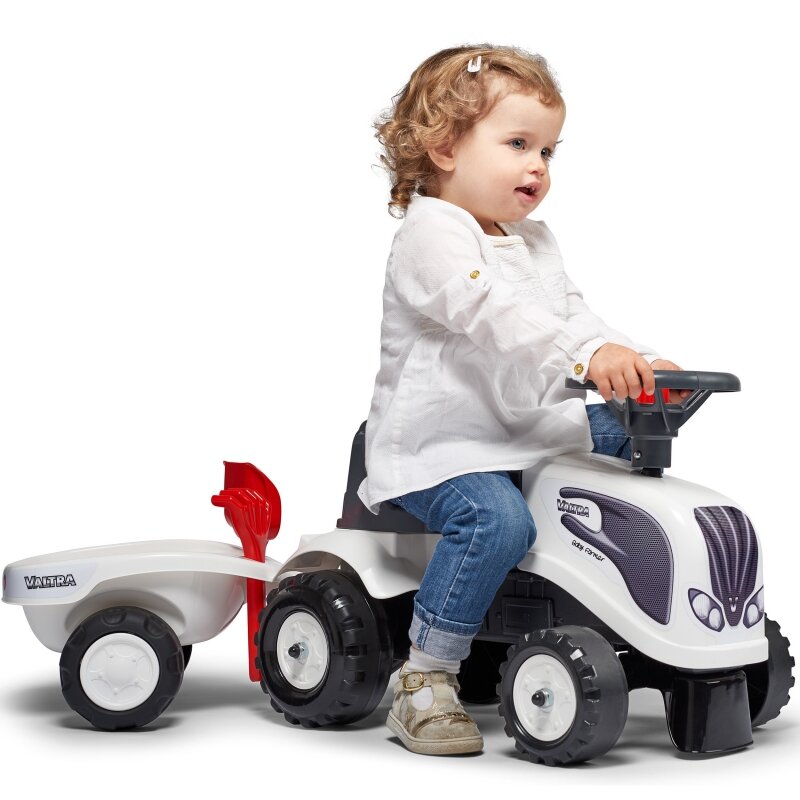 Minamas traktorius su priekaba Falk, baltas kaina ir informacija | Žaislai kūdikiams | pigu.lt