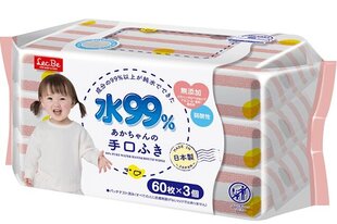 Lec. Be 99% детские влажные салфетки для рук и лица 180шт (60х3) цена и информация | Одноразовые пеленки и влажные салфетки | pigu.lt