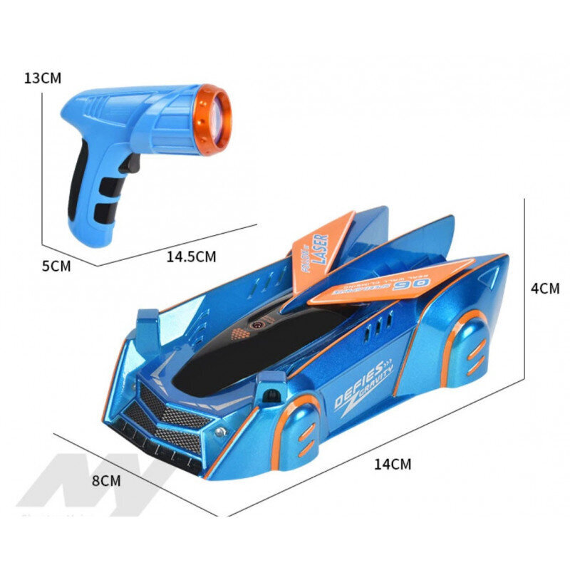 Infraraudonųjų spindulių lazeriu valdomas automobilis, mėlynas kaina ir informacija | Žaislai berniukams | pigu.lt