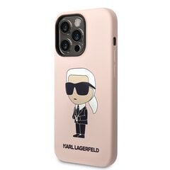 Karl Lagerfeld Liquid Silicone Ikonik NFT Case for iPhone 15 Pro Max Pink цена и информация | Чехлы для телефонов | pigu.lt