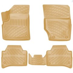 Guminiai kilimeliai beige 3d volkswagen touareg (2002-2010) rizline kaina ir informacija | Modeliniai guminiai kilimėliai | pigu.lt