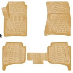 Guminiai kilimeliai beige 3d volkswagen touareg ii (2010-2014) rizline kaina ir informacija | Modeliniai guminiai kilimėliai | pigu.lt