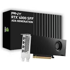 PNY Nvidia RTX 4000 SFF Ada Generation (VCNRTX4000ADALP-PB) kaina ir informacija | Vaizdo plokštės (GPU) | pigu.lt