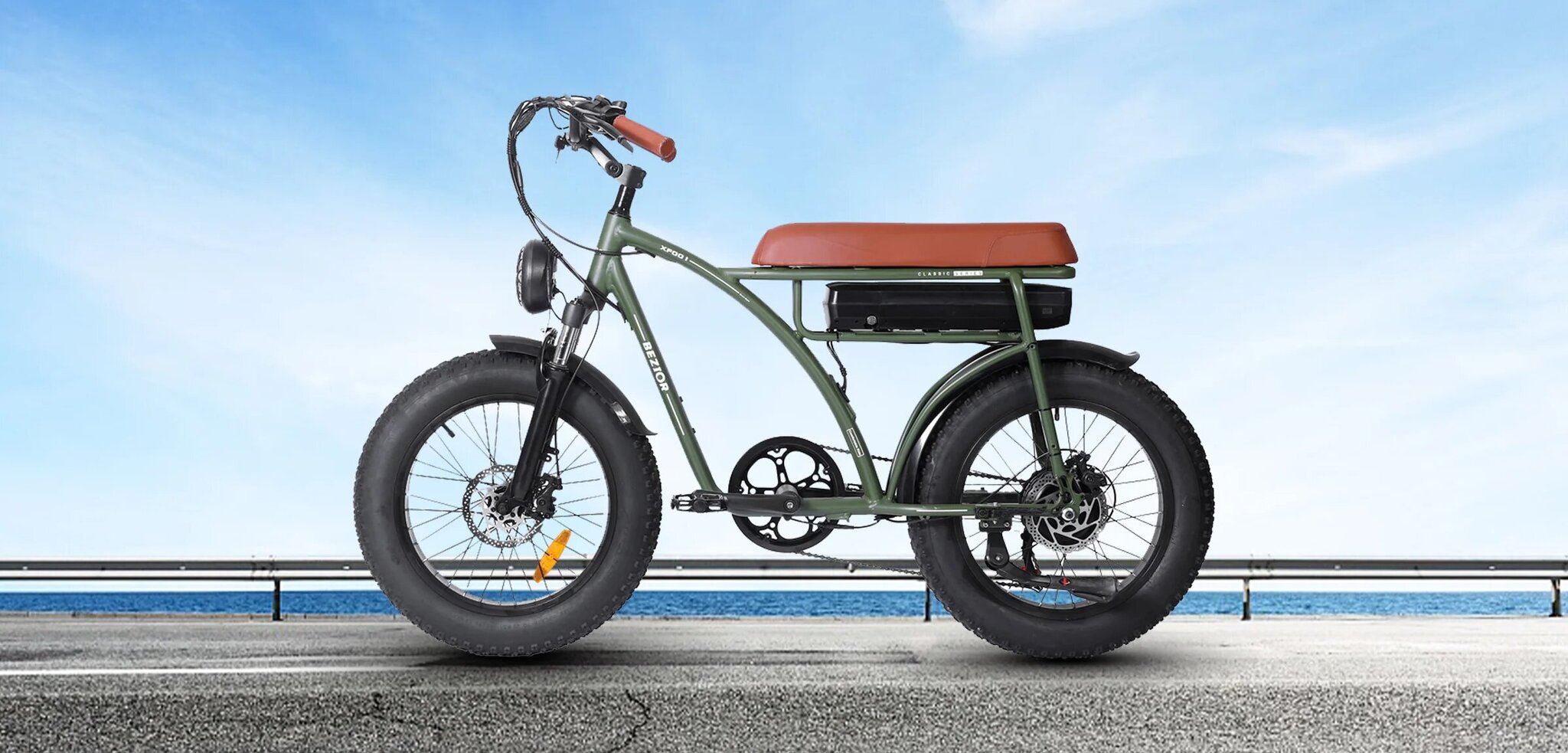 Elektrinis dviratis Bezior XF001 20", žalias kaina ir informacija | Elektriniai dviračiai | pigu.lt