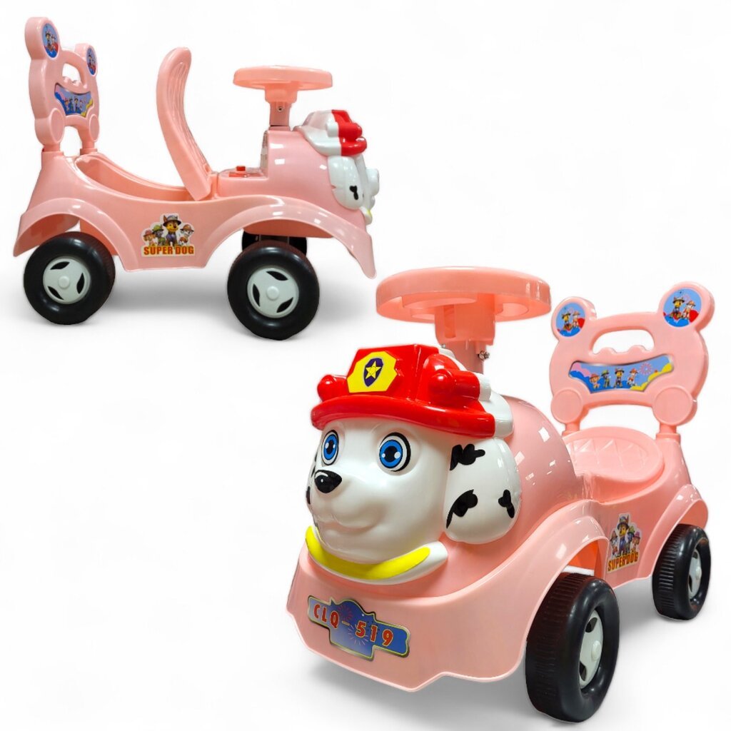 Paspiriama mašina vaikui su garsais Paw patrol, rožinė kaina ir informacija | Žaislai kūdikiams | pigu.lt