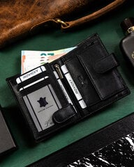 Мужской кошелек из натуральной кожи Rovicky, черный цена и информация | Мужские кошельки | pigu.lt