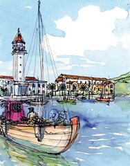 Deimantinė mozaika su rėmeliu TM Varvikas - Coastal Town LG064e 40x50 cm kaina ir informacija | Deimantinės mozaikos | pigu.lt